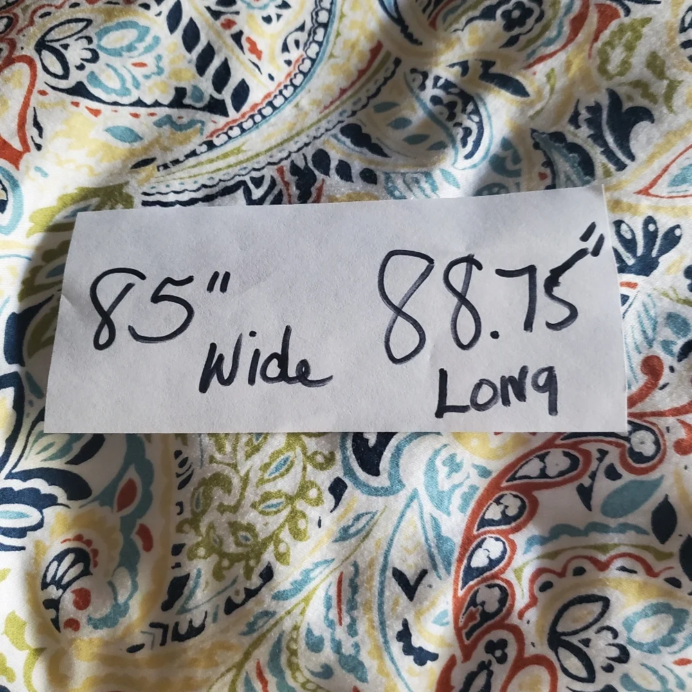 Tribeca Living Boho Paisley Pattern Duvet Cover Button Closure 85